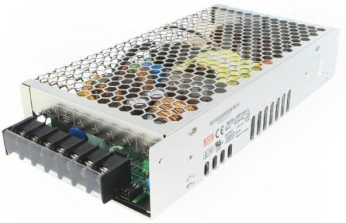 Источник питания AC-DC, 200Вт, ККМ, вход 85…264V AC, 47…63Гц /120…370В DC, выход 15В/13.4A, рег. вых 13.5…18В, изоляция 3000В AC, в кожухе 199х98х38мм, -40…+70С | код HRP-200-15 | MeanWell