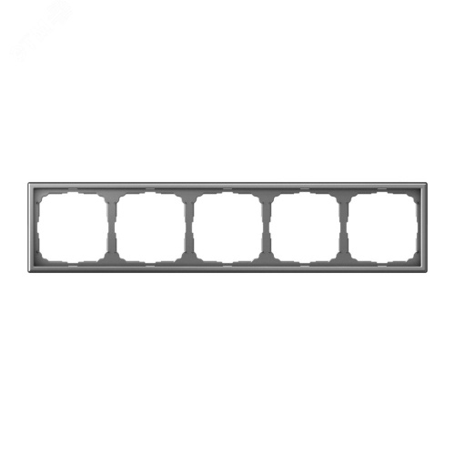 Рамка 5-м ArtGallery универс. сталь | код GAL000905 | Systeme Electric