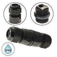 Разъём герметичный SZC RJ45M25Z2-6B, 10BASE-T,100 BASE-T, 1000 BASE-T | код 107895 | SZC