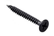 Саморез гипсокартон/металл черный 3,5х35 | код screw-GM-35-sht | Крепдил