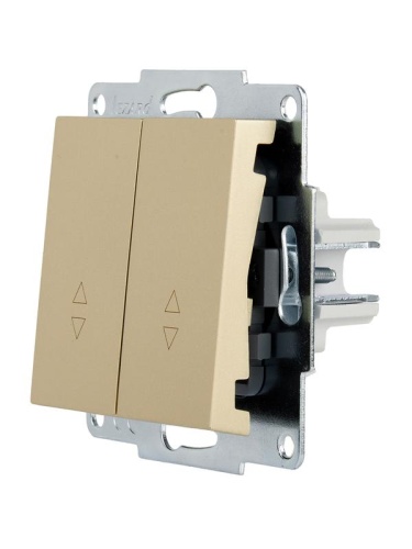 VESNA Выключатель проходной двойной золото | код 742-3688-106 | LEZARD фото 4