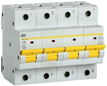 Выключатель автоматический четырехполюсный ВА47-150 80А C 15кА | код. MVA50-4-080-C | IEK 