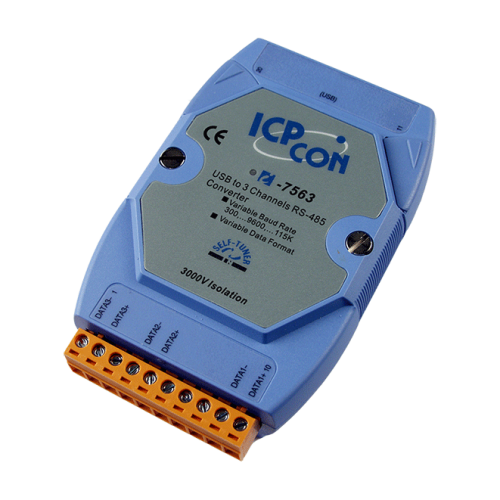 I-7563 CR USB to 3-Channel RS-485 Hub | код 00-01139770 | ICP DAS