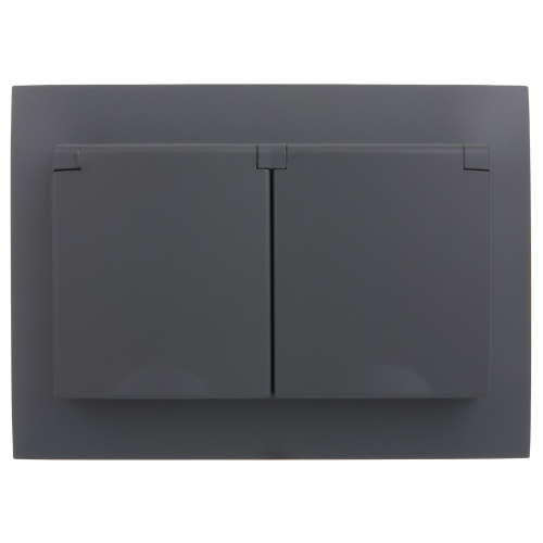 SKANDY Роз. 2-я с кр. 16А в сб IP44 SK-R12G граф. IEK | код SK-R26-16-44-K53-F | IEK фото 2