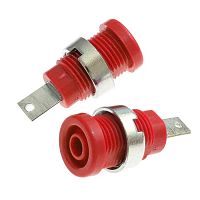 Гнездо RUICHI Z013 4 мм panel jack красный, на панель под пайку | код 106931 | Ruichi