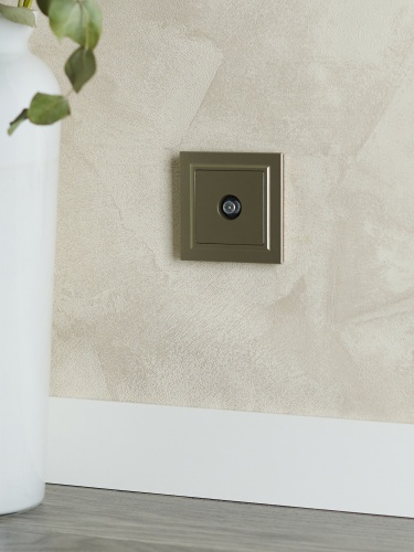 BRITE Розетка TV проходная РТВ10-0-БрШ шампань | код BR-A10-P-K37 | IEK фото 2