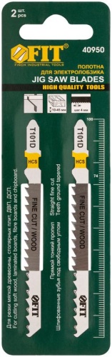 Полотно по дереву HCS шлифованные под свободным углом зубья 100/74/4мм (T101D) (уп.2шт) FIT 40950 фото 3