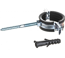 Хомут трубный с рез.профилем (48-53мм) 1 1/2 M8 оцинкованный | код ХТР (48-53мм) 1 1/2 M8 | КМП