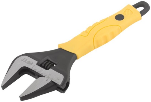 Ключ разводной ''Эталон'', CrV, узкие губки, шкала, экстра увеличенный захват, прорезиненная ручка 150 мм ( 34 мм ) | код 70195 | FIT фото 2