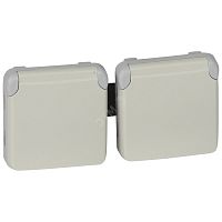 Plexo Розетка 2К+З SCHUKO белая 2п горизонтальная | код 69642 | Legrand