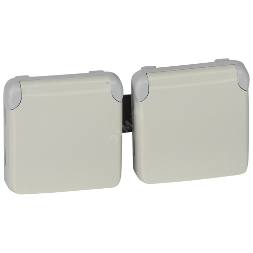 Plexo Розетка 2К+З SCHUKO белая 2п горизонтальная | код 69642 | Legrand