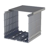 555 1001, KKD 1001, Перфорированный короб с крышкой, 100x100 (ШxВ) Серый | код 0.0.0.5.551001 | KLEMSAN