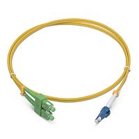 Cabeus FOP(d)-9-SC/APC-LC/UPC-1m Шнур оптический duplex SC/APC-LC/UPC 9/125 sm 1м LSZH | код 8141c | Cabeus