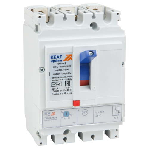 Выключатель автоматический OptiMat D250F-TM050-УХЛ3 | код 291440 | КЭАЗ
