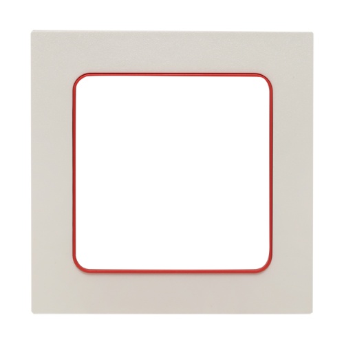 Стокгольм Рамка 1-местная белая с линией цвета красный PROxima | код EXM-G-304-20 | EKF