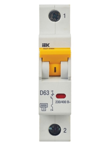 Автоматический выключатель ВА47-60МА без теплового расцепителя 1P 63А 6кА D | код MVA33-1-063-D | IEK  фото 9