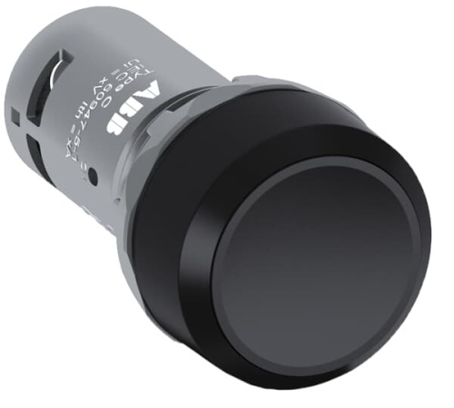 Кнопка CP1-10B-11, черная, без фиксации, 1NO+1NC, 1A, IP66, пластик, 22mm | код 1SFA619100R1076 | ABB
