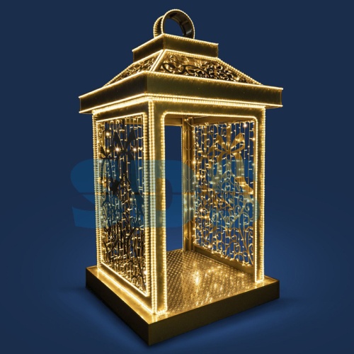 Декоративная 3D фигура Фонарик золотой 406 см | код 501-439 | NEON-NIGHT