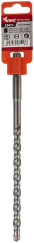 Бур по бетону SDS PLUS 10х210мм двойная резьба КУРС 32625 фото 2