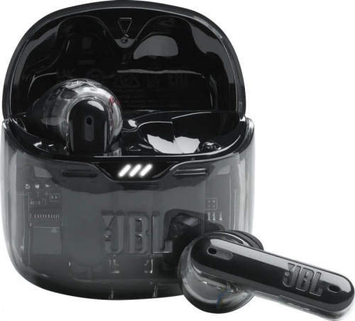Гарнитура вкладыши JBL Tune Flex Ghost черный беспроводные bluetooth в ушной раковине (JBLTFLEXGBLK) | код 1993163 | JBL