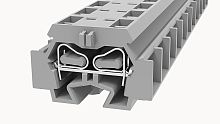 WS4T-DB-01P-11-00Z(H) Клеммный блок (клеммник) мини проходной пружин., модульный (с проуш. крепл.), с двумя кабель-вводами, выс. 23.0 мм/глуб. 33.4 мм, сеч. пров. 28-12AWG/ до 4.0 кв.мм, до 300В/20А, серый изол., шир. 12.0 мм | код 11030000299 (0) Б