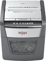 Шредер Rexel Optimum AutoFeed 45X черный с автоподачей (секр.P-4) фрагменты 45лист. 20лтр. скрепки скобы пл.карты | код 1481621 | REXEL