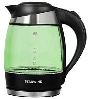 Чайник электрический Starwind SKG2213 1.8л. 2200Вт зеленый/черный (корпус: стекло) | код 497892 | STARWIND