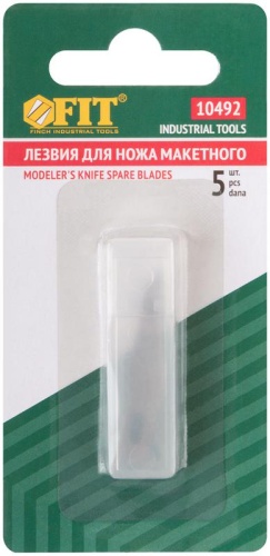 Лезвия для ножа макетного, набор 5шт, 6 мм, скошенные | код 10492 | FIT фото 3 Лезвия для ножа макетного, набор 5шт, 6 мм, скошенные | код 10492 | FIT фото 3