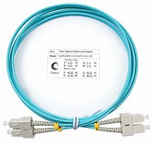 Cabeus FOP-50-SC-SC-10m Шнур оптический duplex SC-SC 50/125 mm OM3 10м LSZH | код 7356c | Cabeus