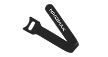 Стяжка-липучка NIKOMAX с мягкой пряжкой, 150х12мм, для пучков до 35мм, черная, уп-ка 10шт. | код NMC-CTV150-12-SB-BK-10 | NIKOMAX