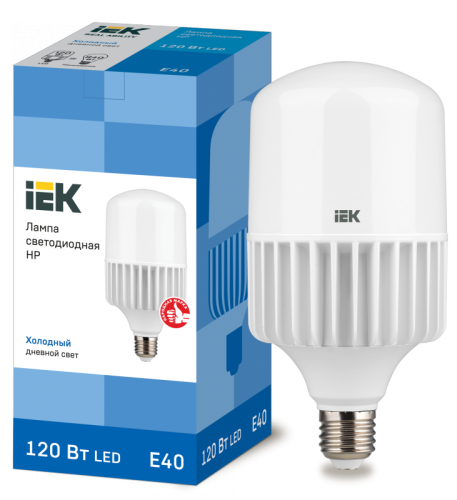 Лампа LED HP 120Вт 6500К E40 с патроном подвес. керам. IEK | код LLE-HP-120-65-E40-EPC30 | IEK