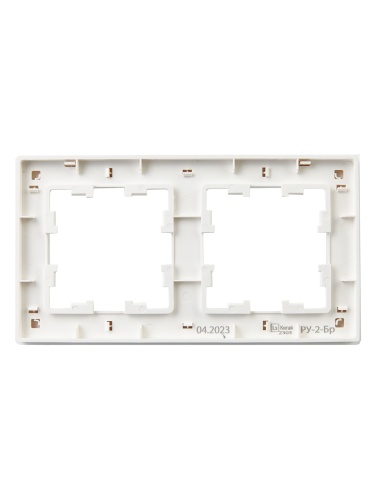 Рамка 2-м BRITE РУ-2-Бр бел. рифленый | код BR-M22-51-K01 | IEK фото 3