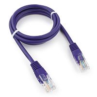 Патч-корд UTP Cablexpert PP12-1M/V кат.5e, 1м, литой, многожильный (фиолетовый) | код PP12-1M/V | Cablexpert