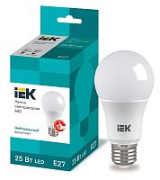 Лампа LED A80 шар 25Вт 230В 4000К E27 | код LLE-A80-25-230-40-E27 | IEK