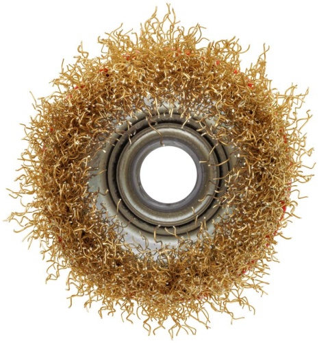 Корщетка-чашка, гайка М14, стальная латунированная волнистая проволока 65 мм, блистер | код 39091 | FIT фото 5 Корщетка-чашка, гайка М14, стальная латунированная волнистая проволока 65 мм, блистер | код 39091 | FIT фото 5