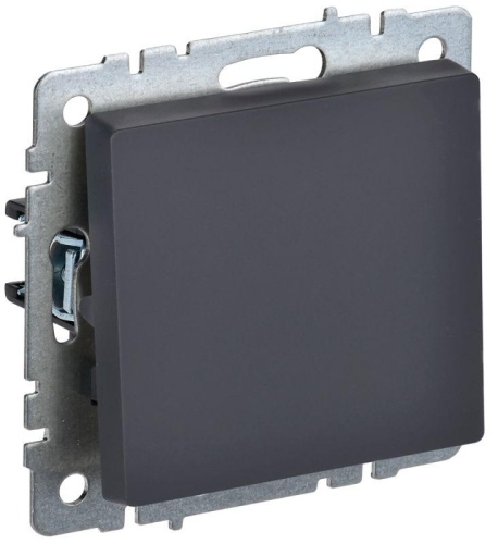 BRITE Выключатель 1-клавишный 10А ВС10-1-0-БрГ графит | код BR-V10-0-10-K53 | IEK