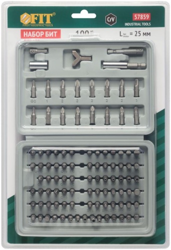 Набор бит 100 шт CrV | код 57859 | FIT фото 3 Набор бит 100 шт CrV | код 57859 | FIT фото 3