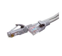 Патч-корд UTP 5e 4x2 26AWG (7x0.16mm) Cu LSZH серый 0,5м | код 10-0141 | СУПР