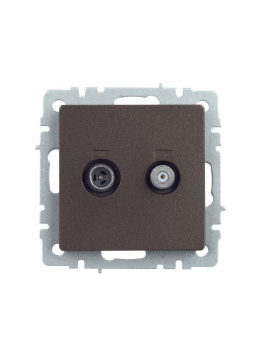 BRITE Розетка двойная TV+SAT РТВ/РСп12-БрТБ темная бронза | код BR-AF20-O-K45 | IEK фото 7