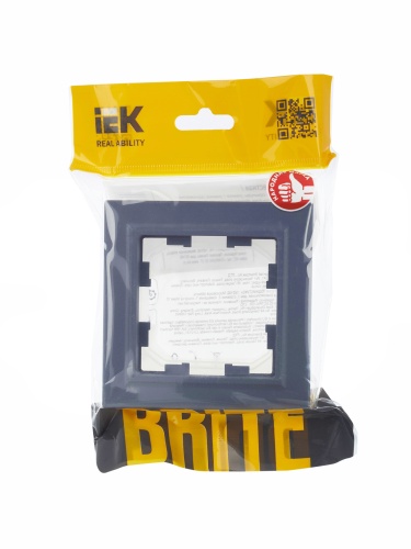BRITE Рамка 1-местная IP44 РУ-1-БрМ-44 маренго | код BR-M12-44-K35 | IEK фото 3