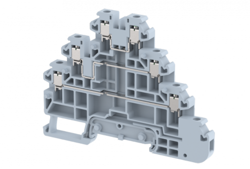 Клемма, проходная винтовая 2,5 мм2, с диодом, на 2 подключения, зеленая TQ2.5-D-GREEN | код 1202500013 | Elmex