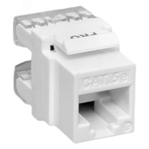Модуль Keystone RJ45 кат.5E неэкранир. 110 IDC 180град. бел. TERACOM PRO | код TRP-KSTN-180D-5EUTP-WH | EKF