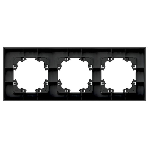 Афина рамка стеклянная трехместная универсальная, графит (еврослот) | код 2256 | Universal фото 3