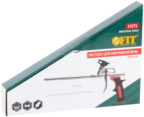 Пистолет для монтажной пены прорезиненная ручка тефлоновое покрытие клапана FIT 14275 фото 3