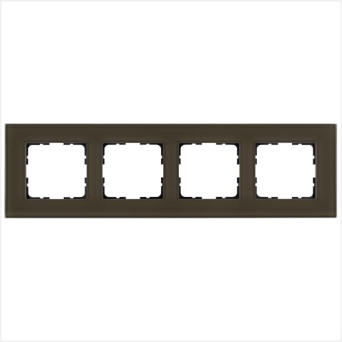 Рамка 4-постовая, стекло цвет Каперсовый | код G1004GT | Jasmart Рамка 4-постовая, стекло цвет Каперсовый | код G1004GT | Jasmart