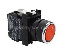 Кнопка с блоком подсветки красная B130DК | код B130DK | EMAS