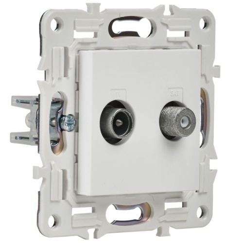 SKANDY Розетка двойная TV+SAT SK-A13W арктический белый IEKновинка | код SK-AF20-O-K01 | IEK фото 3