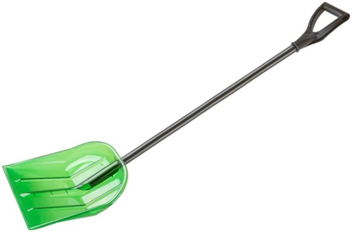 Лопата для уборки снега малая Профи 340х385х1350мм алюм. черенок; поликарбонат. FIT 68113 фото 2