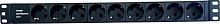 Блок распределения питания NTSS NTSS-PDU-DA2037 гор.размещ. 9xSchuko базовые 16A клеммная колодка | код 1993710 | NTSS