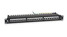 Cabeus PL-24-Cat.5e-SH-Dual IDC Патч-панель 19(1U), 24 порта RJ-45 полностью экранированная, категория 5e, Dual IDC | код 7002c | Cabeus